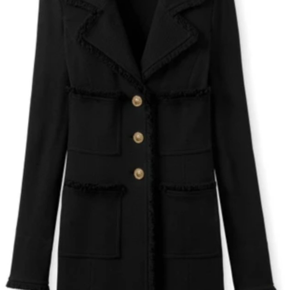 St John Knits black jacket topper